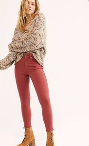 FREE PEOPLE burnt orange jeans jeggings size 26